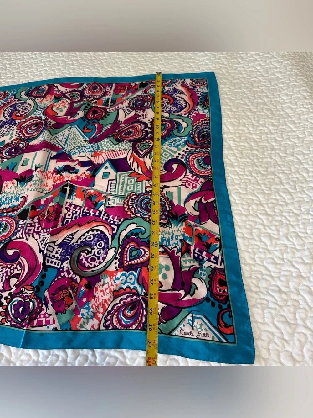 VTG Carole Little Silk Square Scarf 30